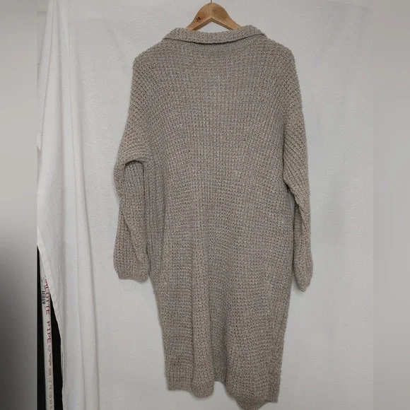 Pendleton EMERY CARDIGAN Coatigan Longline Tan Mix Beige Neutral wool‎ alpaca L - Picture 3 of 10